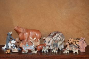 Native American Pueblo Animals pottery/sculptures