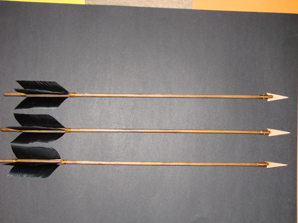 Bone tip arrows - $16.00 average length is 25.5" Made by Leo Holiday, ...