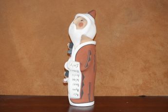 Signed Pueblo Christmas clay Snowman, Christmas20