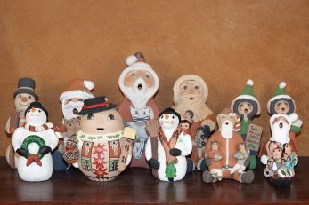 Christmas Figurines, Santa's and Snowmen