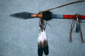 Lavern little Rawhide Wrapped Spear